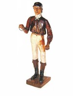 American Folk Art Polychromed Jockey 19th C