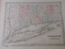 Connecticut Hand Colored Engraving Dated 1855