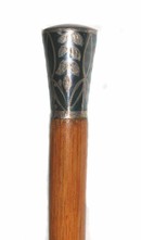 Art Nouveau Silver Cane, C. 1900