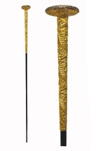 Victorian Gold Plated Walking Stick 19th Century