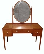 English Art Deco Amboyna Dressing Table Circa 1920