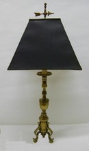 Continental Brass Candlestick/ Lamp C. 1750