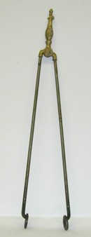 Louis XV Style Brass Fire Place Tongs C. 1900