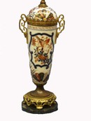 Pair of Imari Style and Ormolu Lamps