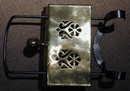 English Victorian Brass and Steel Hanging Trivet