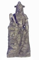 Qing Dynasty Carved Stone Buddha, 19th C.