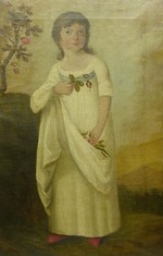 Robert Edge Pine Primitive Oil on Canvas C 1780-5