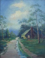 C H Thomas (American) Dated 1938 Oil on Canvas