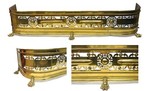 English Victorian Brass Fire Fender 19th Century