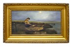 American Victorian Oil on Canvas Circa 1900