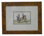 French Engraving of Lipizzan Training 18th Century