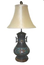 Chinese Qing Dynasty Cloissoine Lamp 19th C