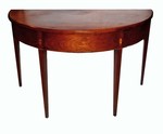 Kentucky Inlaid Walnut Demi Lune Table C 1790