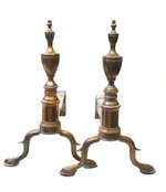 Pr George III Bell Metal Andirons Circa 1800