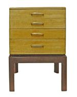 Mid Century Modern Oak Chest on Stand 20th C