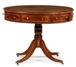 English Regency Mahogany Drum Table Circa 1820