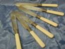 Set of Six  Silver Plated Fish Knives