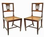 Pair of Northern Italian Carved Walnut Chairs 18th C