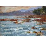 French Impressionist Oil on Board Dated 1916 Craqueiranne