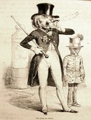 1867 Grandville Engraving, Lion of Paris