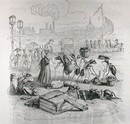 1867 Grandville Engraving of a City Scene