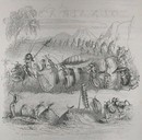 1867 Grandville Engraving of a Parade