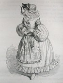 1867 Grandville Engraving of a Cat
