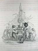 1867 Grandville Engraving of the Peace Table