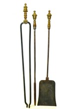 Set of English Neoclassical Fireplace Tools Circa 1800