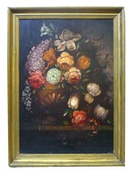 Old Master Style Oil on Board Floral Still Life Circa 1900