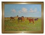 Axel Hansen (Danish 1896-1936) Equine Oil Canvas