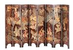 Chinese Eight Panel Coromandel Screen 19th Century